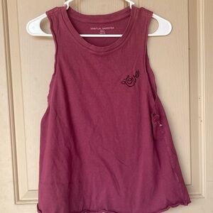 Spiritual gangster, plum colored love dove tank top new yoga wear